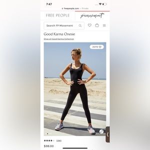 XS/S NWOT Good Karma Onesie from Free People Movemen.